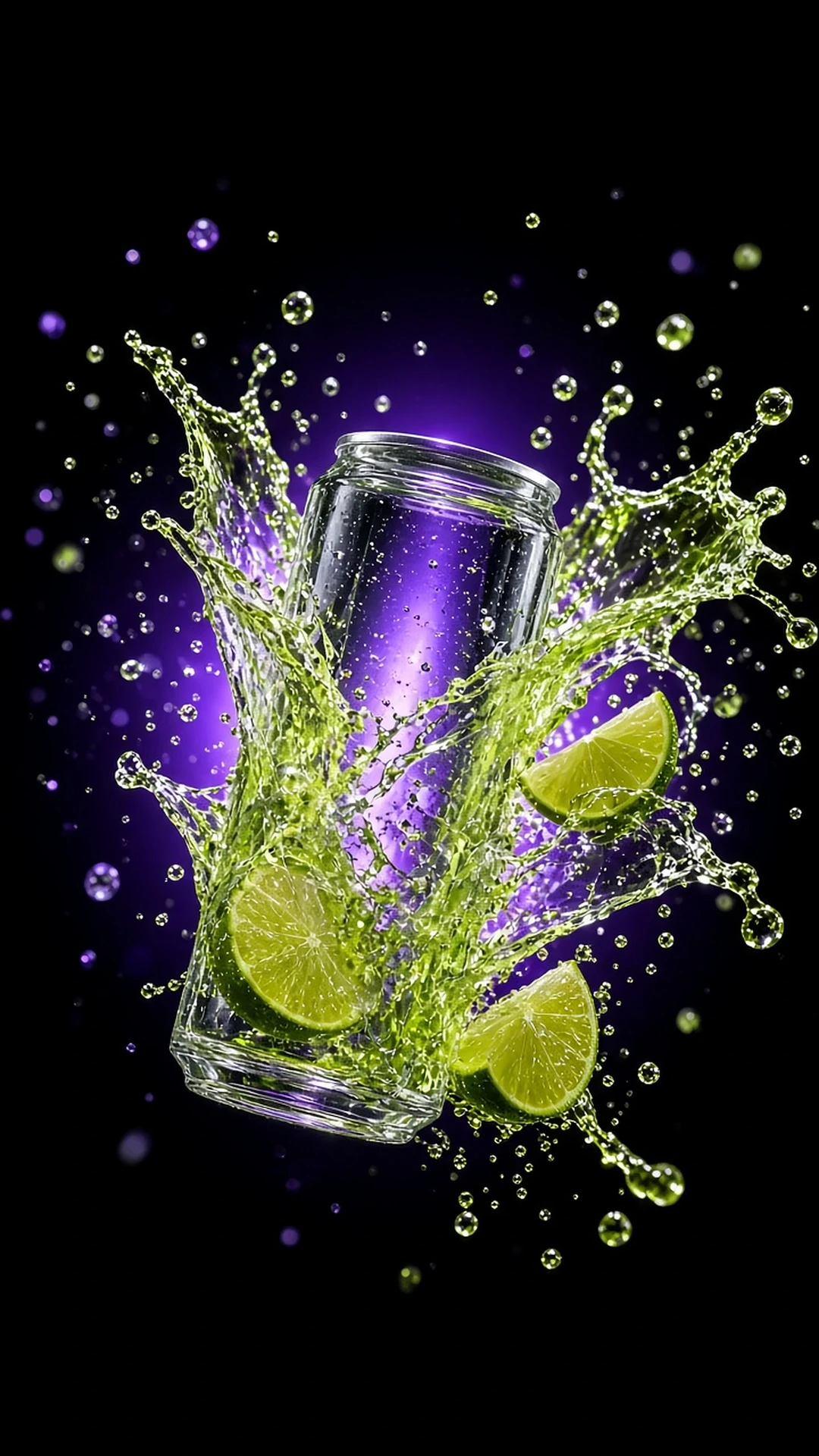 AI ad frame: drink splash